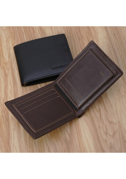 Yeni Moda Erkek Kısa Deri Cüzdan Kımlık Kredi Kartı Tutucu Billfold Çanta Debriyaj Erkek Mini Mektup Baskı Fotoğraf Cüzdan (Yurt Dışından) modelleri