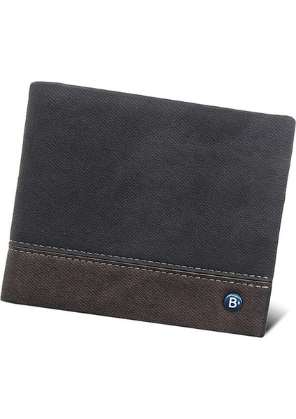 Yeni Cüzdan Erkekler Üç Katlı Kısa Deri Cüzdan Erkek Üç Katlı Cep Çanta Retro Lüks Küçük Cartera Hombre Pequena Sikke Çanta (Yurt Dışından)