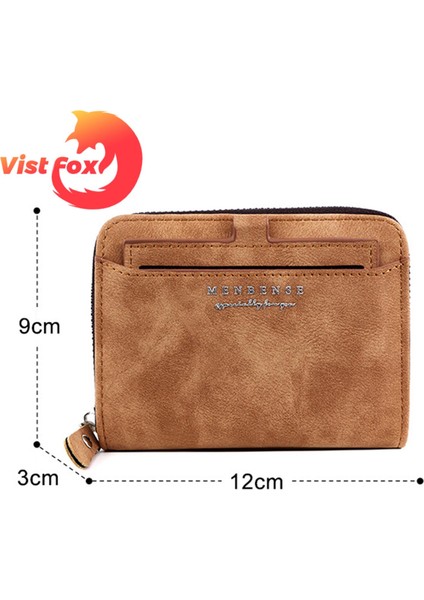 Vist Fox Cep Cüzdanı Aşınmaya Dayanıklı Çok Amaçlı Fermuarlı Cep Cüzdanı (Yurt Dışından)