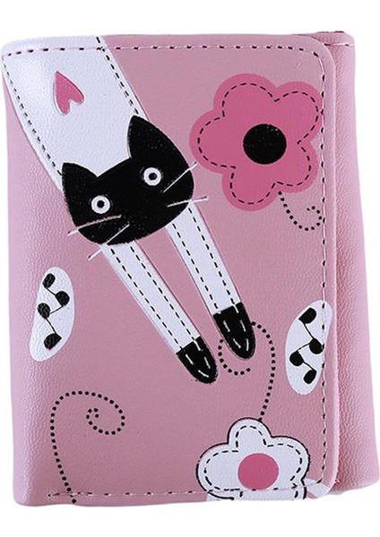 Yeni Kadın Cüzdan Sevimli Karikatür Kedi Tarzı Bozuk Para Cüzdanı Kız Debriyaj Kısa Cüzdan Değişim Çanta Bayanlar Kart Sahibinin, Pembe (Yurt Dışından) fiyatları