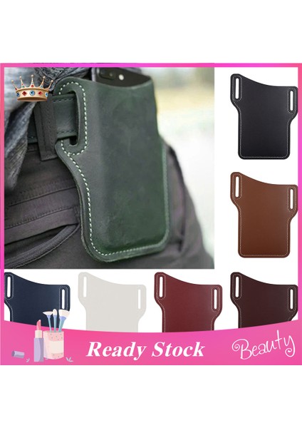 Erkekler Açık Kemer Bel Çantası Suni Deri Kılıf Kılıfı Cep Telefonu Kart Sahibinin Kapağı (Yurt Dışından) fiyatları