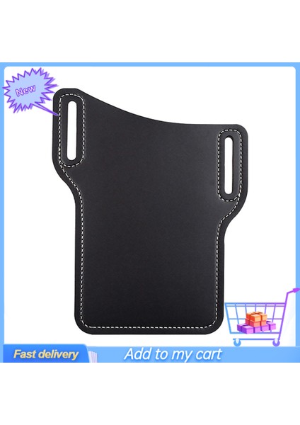 Erkekler Açık Kemer Bel Çantası Suni Deri Kılıf Kılıfı Cep Telefonu Kart Sahibinin Kapağı (Yurt Dışından) fırsatları