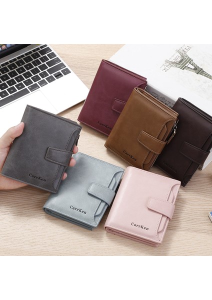Yeni Erkek Kısa Cüzdan Kore Versiyonu Rahat Moda Toka Cüzdan Kadın Çoklu Kartlı Ehliyet Cüzdanı (Yurt Dışından) indirimleri