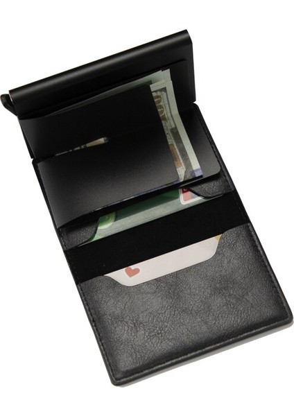 Yeni Erkek Kadın Akıllı Rfıd Cüzdan Kart Sahibinin Moda Çanta Alüminyum Alaşımlı Ticari Kredi Bankası Kart Sahibinin Rahat Mini Cüzdan (Yurt Dışından) modelleri