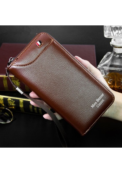 Yüksek Kaliteli Erkek Cüzdan Uzun Tarzı Kredi Kartı Tutucu Erkek Telefon Çanta Fermuar Büyük Kapasiteli Marka Pu Deri El Çantası Erkekler Için (Yurt Dışından) modelleri