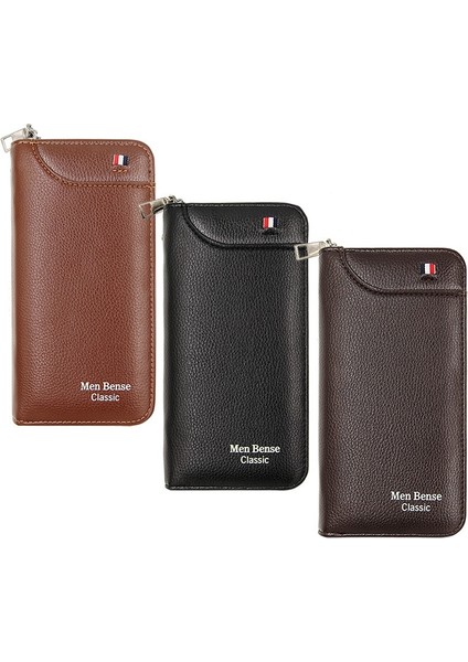 Yüksek Kaliteli Erkek Cüzdan Uzun Tarzı Kredi Kartı Tutucu Erkek Telefon Çanta Fermuar Büyük Kapasiteli Marka Pu Deri El Çantası Erkekler Için (Yurt Dışından) indirimleri