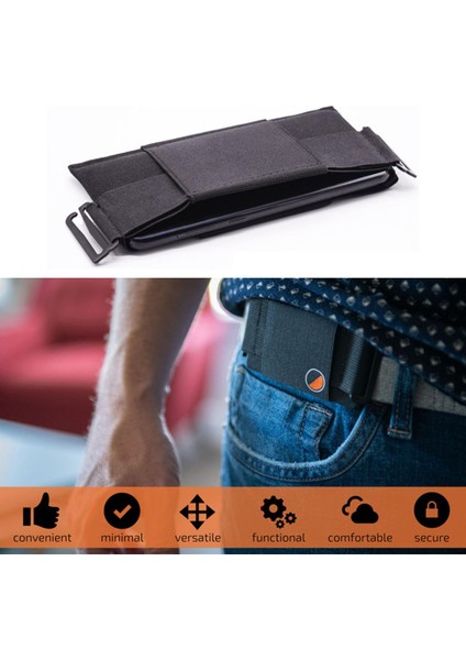 Mini Bel Çantası Spor Bel Çantası Görünmez Cüzdan Taşınabilir Bel Çantası Mini Kart Çantası Kart Çantası Dayanıklılık ile (Yurt Dışından)