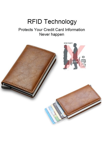 Dıenqı Karbon Fiber Kart Tutucu Cüzdan Erkekler Marka Rfid Siyah Sihirli Üç Katlı Deri Ince Mini Cüzdan Küçük Para Çantası Erkek Çantalar (Yurt Dışından) indirimleri