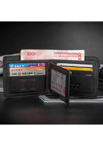 Pidenbao 2017 Yeni Fermuarlı Cüzdan Erkek Moda Yatay Cüzdan Adına Çoklu Kart Öğrenci Kartı Paketinin Kore Versiyonu (Yurt Dışından) modelleri