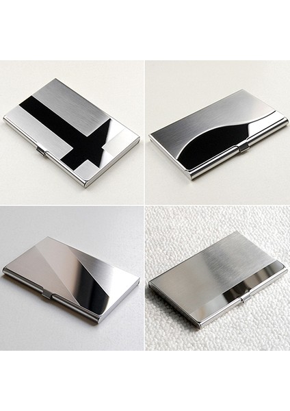 Microgood Moda Paslanmaz Çelik Kasa Cep Kutusu Iş Kimliği Kredi Kartı Tutucu Kapağı (Yurt Dışından) indirimleri