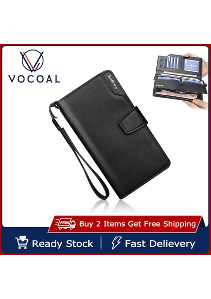 Vocoal Erkek Cüzdan Çanta Moda Pu Deri Uzun Cüzdan Iş Cüzdanı Pu Debriyaj Fermuar Cüzdan Seyahat Çantaları Çanta Co In Kese Kimlik Kredi Kartı Sahipleri Erkek Cüzdanı (Yurt Dışından)