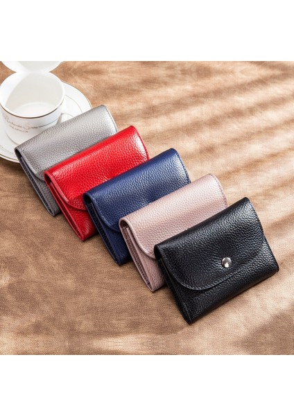 Hakiki Deri Cüzdan Kadın Rahat Basit Kadın Kısa Küçük Cüzdan Bozuk Para Cüzdanı Kart Tutucu Erkekler Para Çantası Fermuarlı Cebi (Yurt Dışından) fiyatları