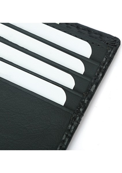 Karbon Fiber Desenli Cüzdan Ekleme Çoklu Kart Yuvası Büyük Kapasiteli Benzersiz Moda Kısa Cüzdan Erkekler (Yurt Dışından) indirimleri