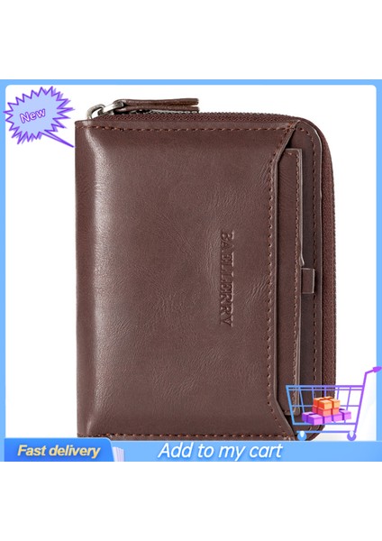 Alışveriş Için Çoklu Yuvalı Cüzdan Pürüzsüz Yüzeyli Katlanır Erkek Fermuarlı Para Çantası (Yurt Dışından) fırsatları