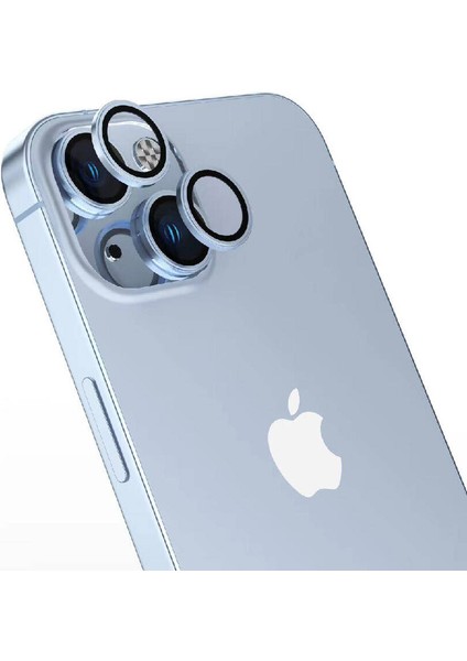 Apple iPhone 15 Plus Anti-Reflective Kamera Lens Koruyucu Mavi