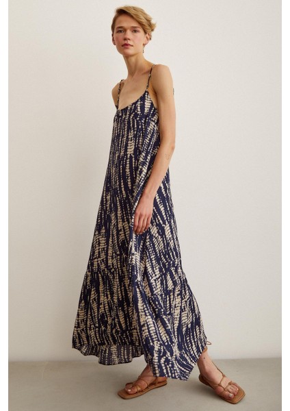 Boncuk Askılı Salaş Elbise