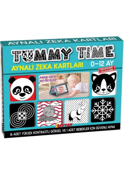 Bebeğimin Zeka Oyunları Seti  No:2  Tummy Time - Aynalı Zeka Kartları - Eğitici Denge Kule