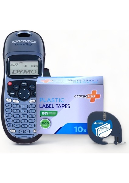 Letratag Etiket Yazıcı ve Ecotag Muadil Plastik Yedek Şerit Etiket 10'lu