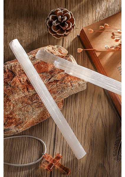 Sertifikalı Selenit Taşı Çubuk (6-8 Cm)