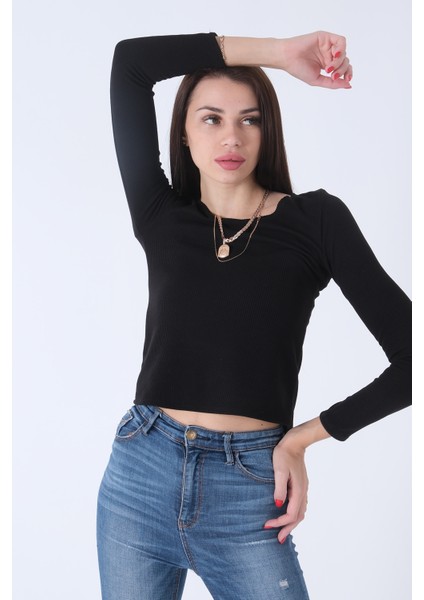 Siyah Örme V Yaka Kazak 0103012.01 modelleri