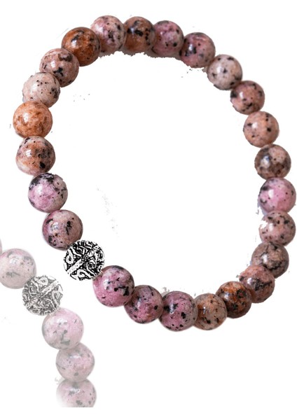 Sertifikalı Pembe Renk Kuvars Taşı Bileklik - Gümüş Aparatlı fiyatları