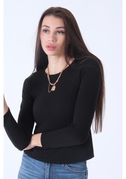 Siyah Örme Bisiklet Yaka Kazak 0103013.01 fiyatları