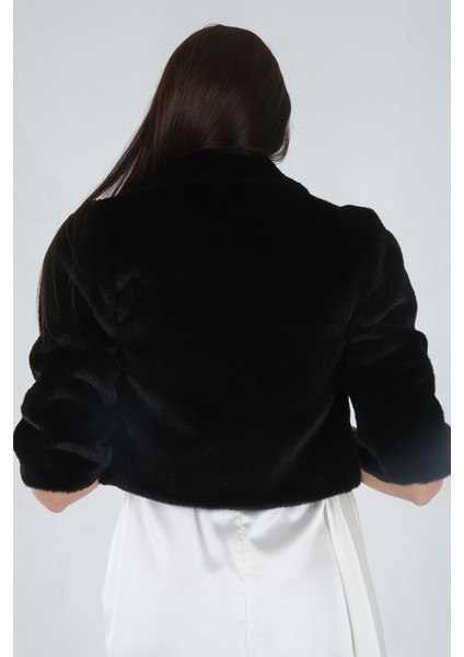 Siyah Bebe Yaka Peluş Bolero 0105134.01 indirimleri