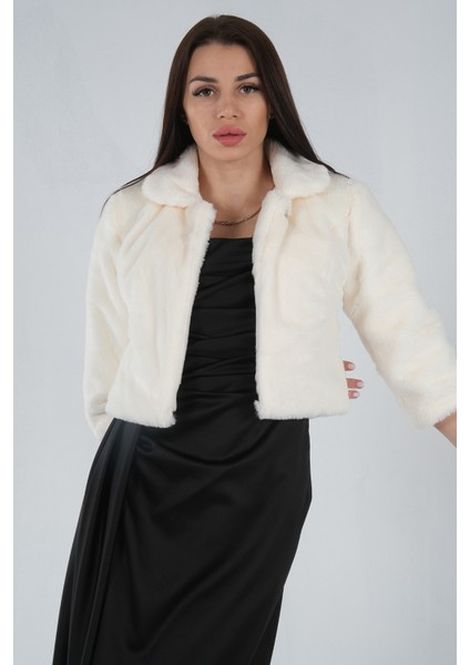 Beyaz Bebe Yaka Peluş Bolero 0105134.15 fiyatları