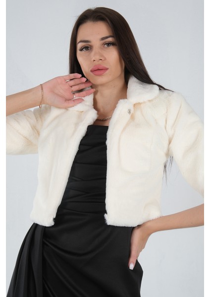 Beyaz Bebe Yaka Peluş Bolero 0105134.15 modelleri