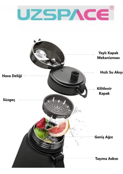 Soft Touch Tritan Su Matarası - 800ML