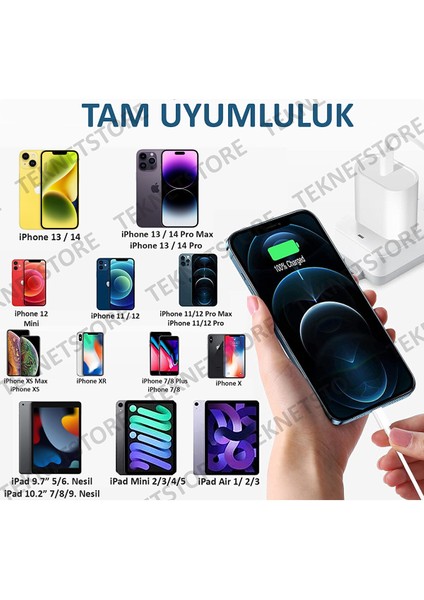 Apple iPhone Tüm Serilerle Uyumlu Hızlı Şarj 120 W Aleti Adaptör Kablo Plus 6 7 8 x 11 12 13 14 Pro Max fiyatları