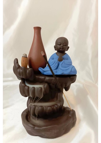 Geri Akış Tütsülük Ters Akış Konik Çubuk Tütsü Seramik Feng Sui Budha Anjali Mudra
