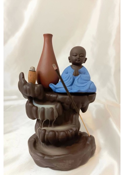 Geri Akış Tütsülük Ters Akış Konik Çubuk Tütsü Seramik Feng Sui Budha Anjali Mudra