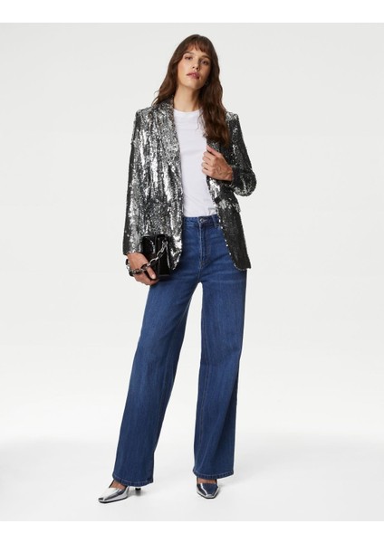 Payetli Tailored Fit Blazer Ceket