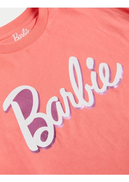 Marks & Spencer Saf Pamuklu Uzun Kollu Barbie™ T-Shirt