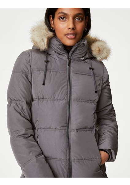 Marks & Spencer Thermowarmth™ Kapüşonlu Puffer Şişme Mont