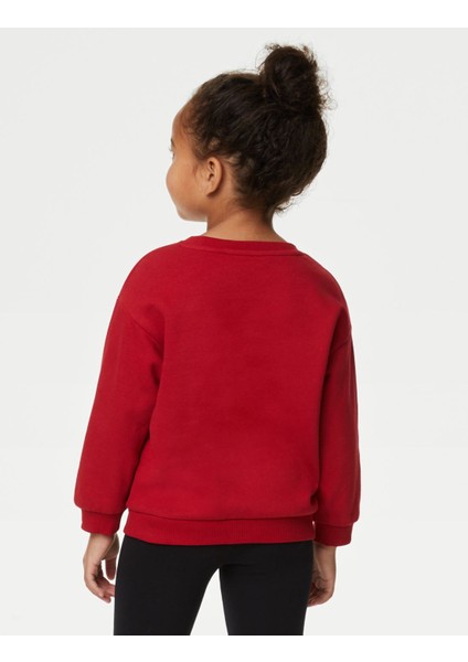 Marks & Spencer Yılbaşı Temalı Yuvarlak Yaka Sweatshirt