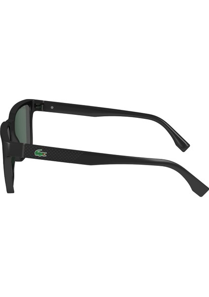 L6011S 001 56 Unisex Dikdörtgen Parlak Siyah Kemik Güneş Gözlüğü modelleri
