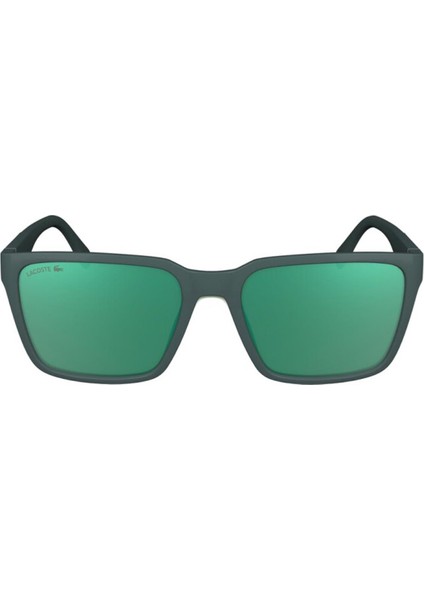 L6011S 301 56 Unisex Dikdörtgen Parlak Yeşil Kemik Güneş Gözlüğü fiyatları