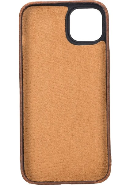 Apple iPhone 15 Plus Uyumlu Deri Arka Kapak Rock G2