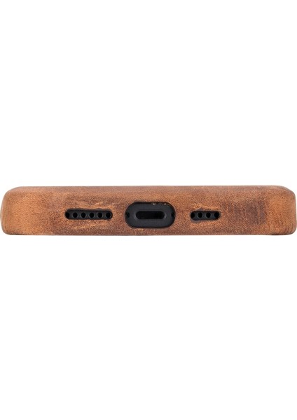 Apple iPhone 15 Plus Uyumlu Deri Arka Kapak Rock G2