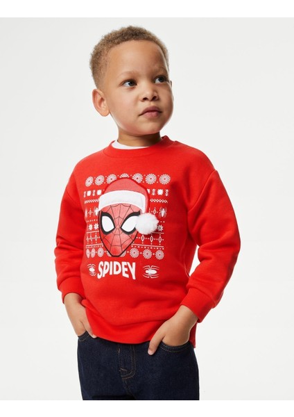 Marks & Spencer Spider-Man™ Yuvarlak Yaka Sweatshirt