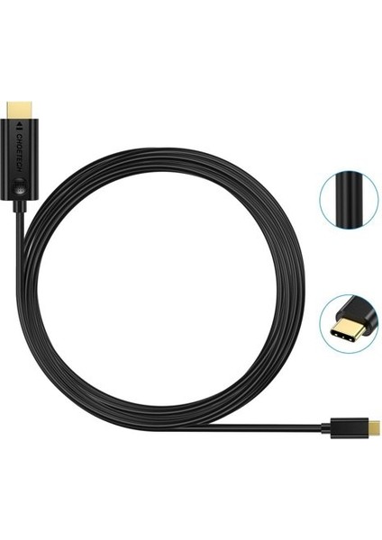 Thunderbolt 3 USB C - HDMI Kablosu XCH-0030BK