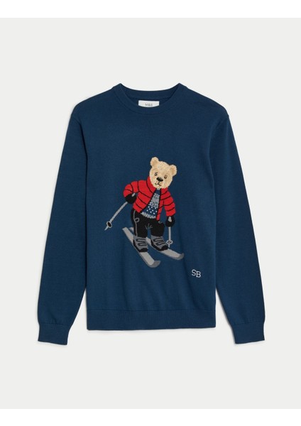 Marks & Spencer Saf Pamuklu Spencer Bear™ Kazak