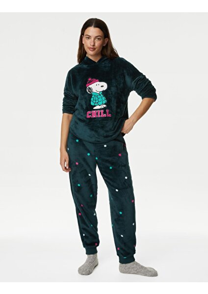 Marks & Spencer Snoopy™ Kapüşonlu Polar Pijama Takımı