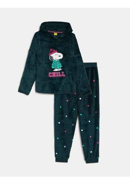 Marks & Spencer Snoopy™ Kapüşonlu Polar Pijama Takımı