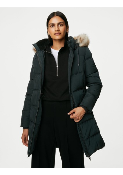 Marks & Spencer Thermowarmth™ Kapüşonlu Puffer Şişme Mont