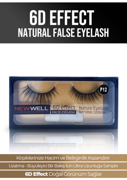 New Well 6D Effect Natural False Eyelash P12