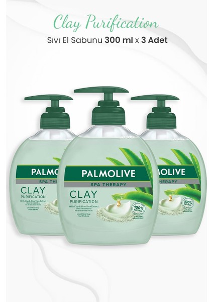 Spa Therapy Clay Purification Sıvı Sabun 300 ml x 3 Adet