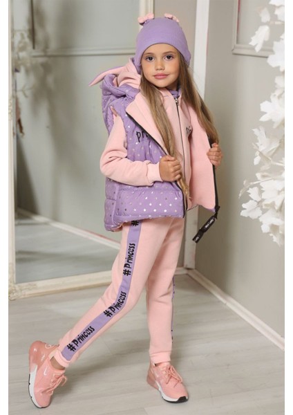 Kız Çocuk Şişme Yelekli 5'li Eşofman Takım fiyatları